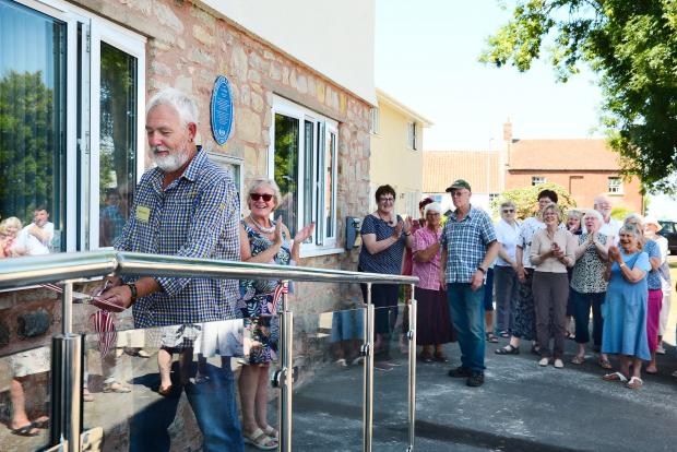 Queue at Combwich Village Hall
